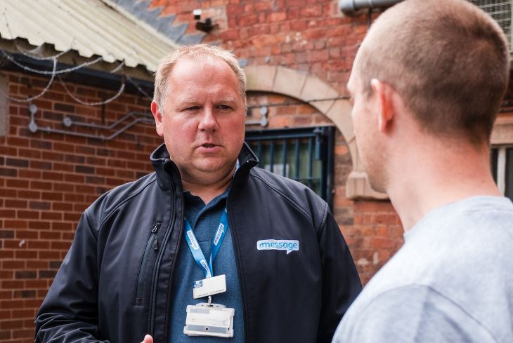 Message in Prisons team chatting to guy in prison