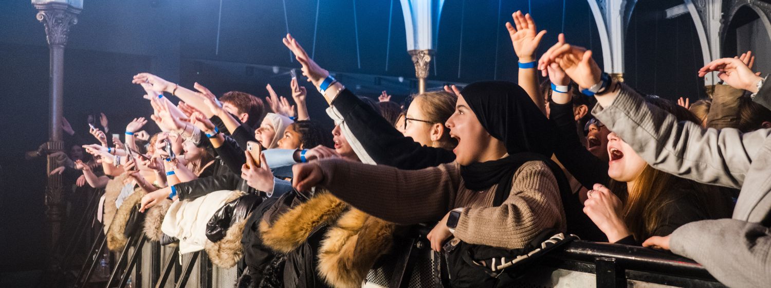 Young people at gig