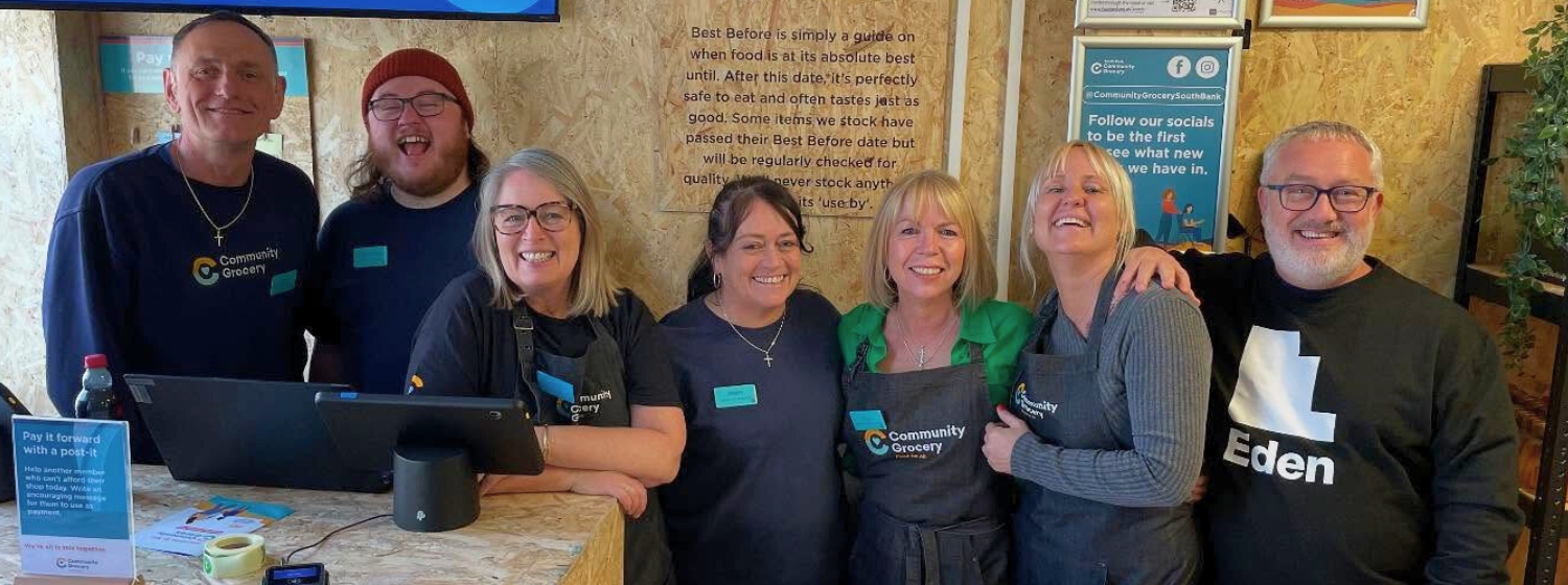 Community Grocery managers at South Bank grocery launch