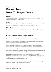 How to prayer walk