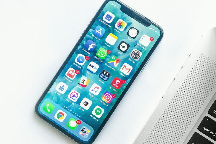 Photo of a mobile phone. Support The Message Trust by signing up for a Faith Mobile SIM only plan.